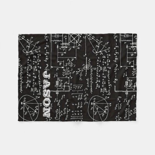 Geeky Wiskunde wiskunde gepersonaliseerd Fleece Deken (Voorkant (Horizontaal))