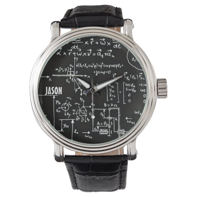 Geeky Wiskunde wiskunde gepersonaliseerd Horloge (Voorkant)