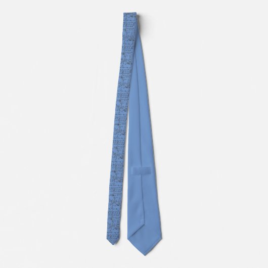 Geeky Wiskunde wiskunde Mannen Blauwe Necktie Stropdas (Achterkant)