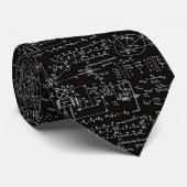 Geeky Wiskunde wiskunde Mannen Zwarte Necktie Stropdas (Opgerold)