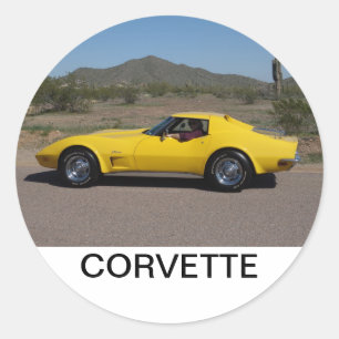 Geel 1973 Corvette Stickers
