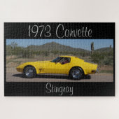 Geel 1973 Corvette Stingray Designer Legpuzzel (Horizontaal)
