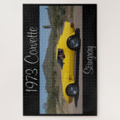 Geel 1973 Corvette Stingray Designer Legpuzzel (Verticaal)
