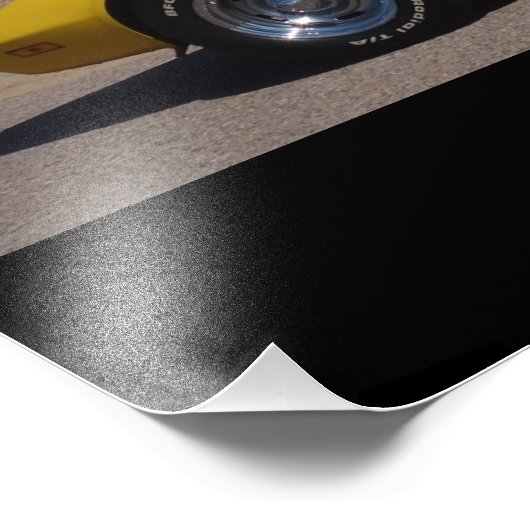 Geel 1973 Corvette Stingray Foto Afdruk (Hoek)