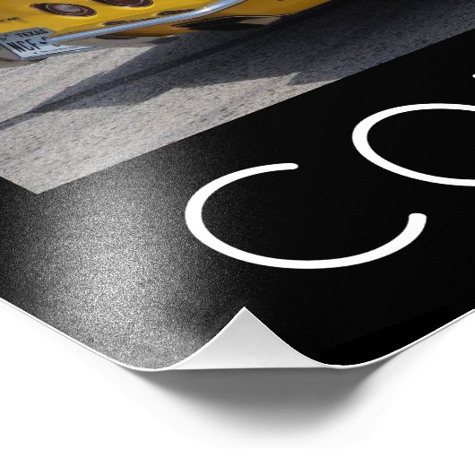 Geel 1973 Corvette Stingray Foto Afdruk (Hoek)