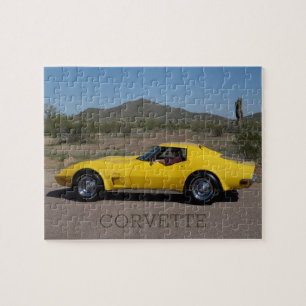 Geel 1973 Corvette Stingray Legpuzzel