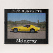 Geel 1973 Corvette Stingray Puzzle Legpuzzel (Horizontaal)