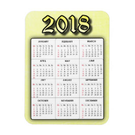 Geel 2018 Kalender Magneet
