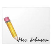 Geel #2 Potcil Schrijvend Engelse leraarsschool Notitieblok (Voorkant)