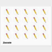 Geel #2 Sharp School Pencil Roze Stickers (Vel)