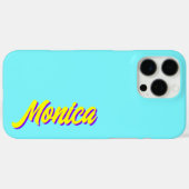 Geel 3D Indigo Moderne naam | Grappig elektrisch b Case-Mate iPhone Case (Achterkant (horizontaal))