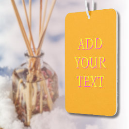 Geel 3D Magent Moderne naam | Trendy Cool Sinaasap Luchtverfrisser