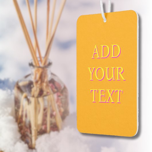 Geel 3D Magent Moderne naam | Trendy Cool Sinaasap Luchtverfrisser