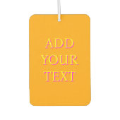 Geel 3D Magent Moderne naam | Trendy Cool Sinaasap Luchtverfrisser (Voorkant)