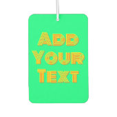 Geel 3D Sinaasappel Moderne naam Funny Spring Gree Luchtverfrisser (Voorkant)