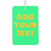 Geel 3D Sinaasappel Moderne naam Funny Spring Gree Luchtverfrisser (Achterkant)