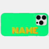 Geel 3D Sinaasappel Moderne naam | Grappig groen v Case-Mate iPhone Case (Achterkant (horizontaal))