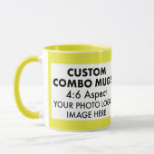 Geel 4:6 Landschap 2 x Fotolijst Aangepaste Combo Mok (Links)
