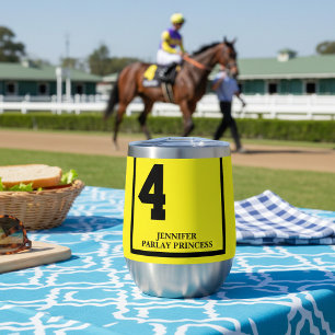 Geel 4 Gepersonaliseerde Derby Paardenrace