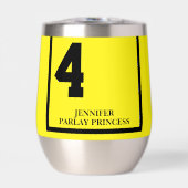 Geel 4 Gepersonaliseerde Derby Paardenrace (Voorkant)