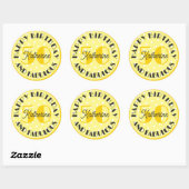 Geel 50 en Fabulous Birthday Sticker (Vel)