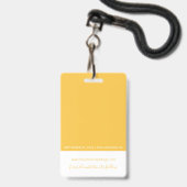 Geel 80s Bewaar de datum  Badge (Achterkant met lanyard)