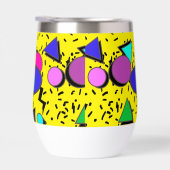 Geel 80s Memphis Abstracte Stijl Retro Monogram (Rechts)