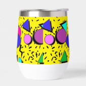 Geel 80s Memphis Abstracte Stijl Retro Monogram (Links)