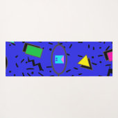 Geel 80s Memphis Abstracte Stijl Retro Monogram Yogamat (Achterkant (horizontaal))