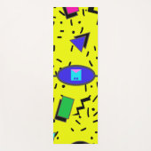 Geel 80s Memphis Abstracte Stijl Retro Monogram Yogamat (Voorkant)