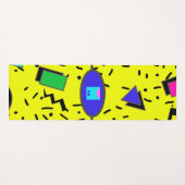 Geel 80s Memphis Abstracte Stijl Retro Monogram Yogamat (Voorkant (horizontaal))