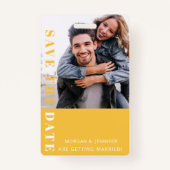 Geel 80s sparen de Datum Badge (Voorkant)