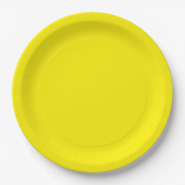 Geel 8-delig feestservies voor meisjes papieren bordje