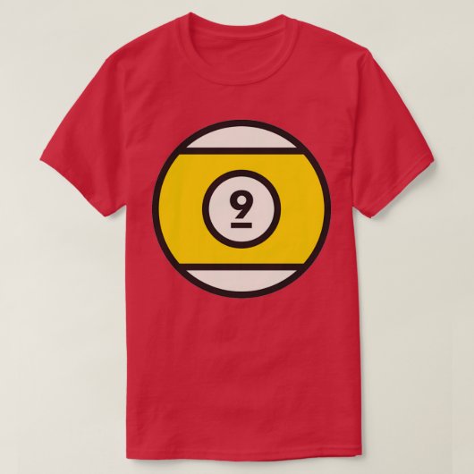 Geel 9 poolval t-shirt (Design voorkant)