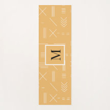 Geel aangepast monogram geometrisch patroon