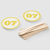 geel aangepast nummer handwaaier (Niet-gemonteerd)