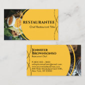 Geel aangepast restaurant voor foto's Kooking Chef Visitekaartje (Voorkant / Achterkant)