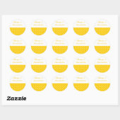 Geel + Aangepaste kleur Bloem stip Ronde Sticker (Vel)