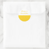Geel + Aangepaste kleur Bloem stip Ronde Sticker (Tas)