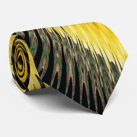 Geel Abstract 2 ~ stropdas (Opgerold)