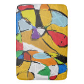 Geel Abstract badmat (Voorkant Verticaal)