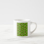 Geel Abstract bloempatroon Espresso Kop (Rechts)