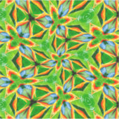 Geel Abstract bloempatroon Sticker (Voorkant)