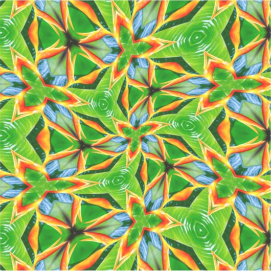 Geel Abstract bloempatroon Sticker (Voorkant)