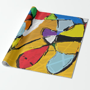 Geel Abstract Cadeaupapier