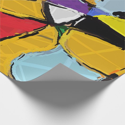 Geel Abstract Cadeaupapier (Hoek)