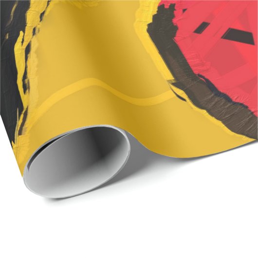 Geel Abstract Cadeaupapier (Rol Hoek)