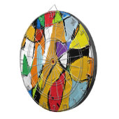 Geel Abstract Dartbord (Voorkant Rechts)