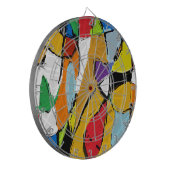 Geel Abstract Dartbord (Voorkant Links)