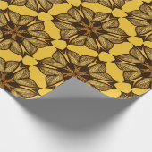 Geel Abstract Floral Pattern Cadeaupapier (Hoek)